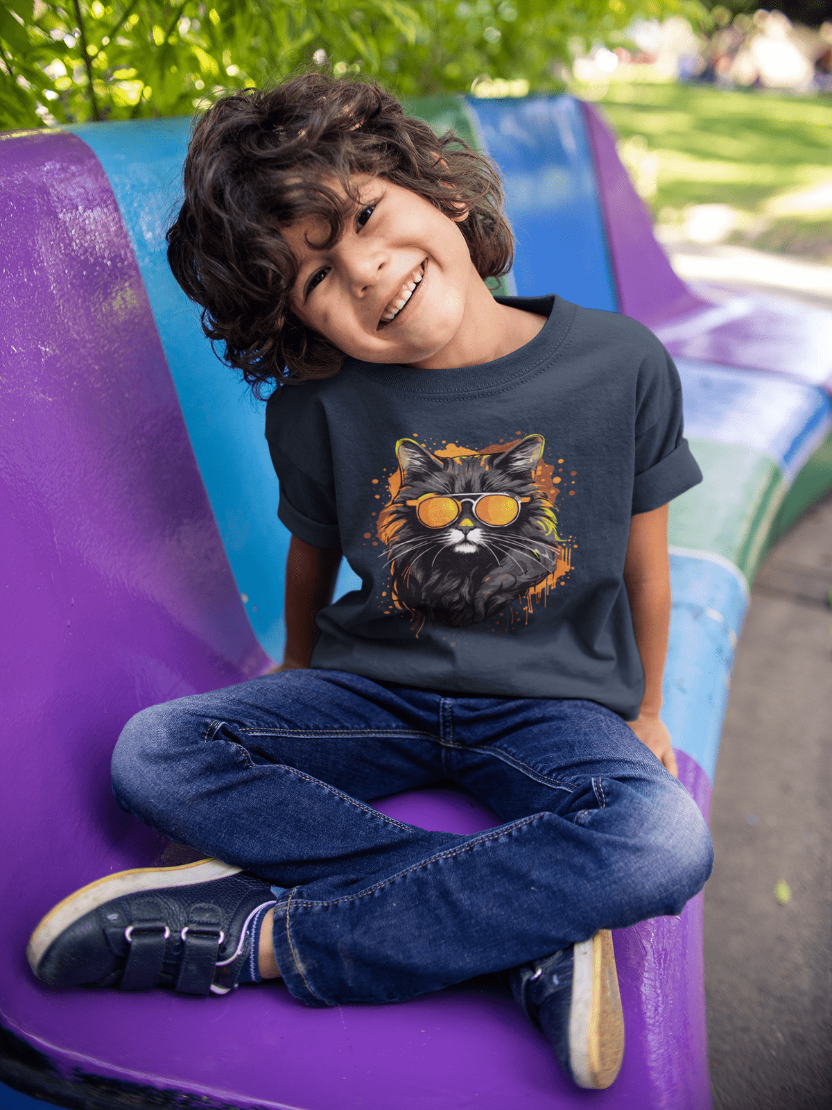 Cool Cat - Kinder T-Shirt