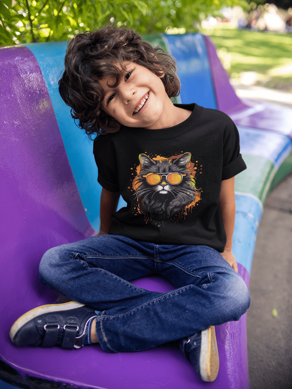 Cool Cat - Kinder T-Shirt