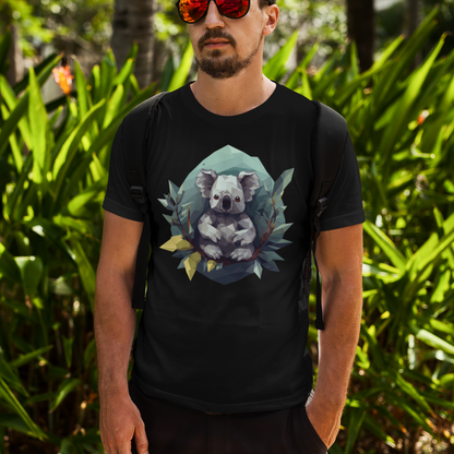 Herren T-Shirt mit Koala "Polygon Koala" - Mindprints Design