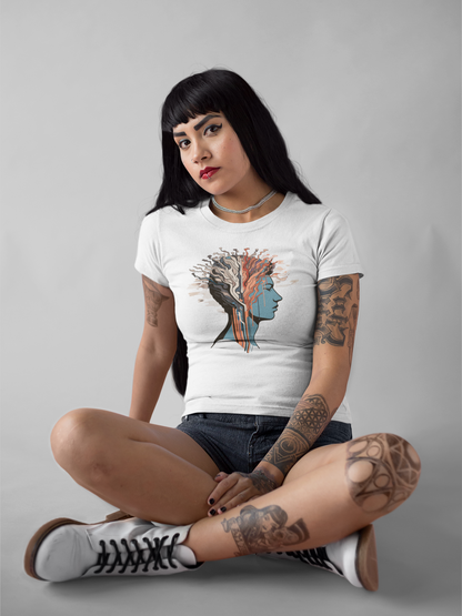 Damen T-Shirt mit Mental Health Motiv "Serotonin" - Mindprints Design