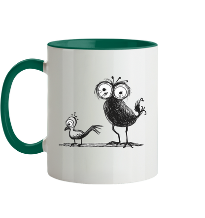 Funny Birds Spatzen - Tasse zweifarbig