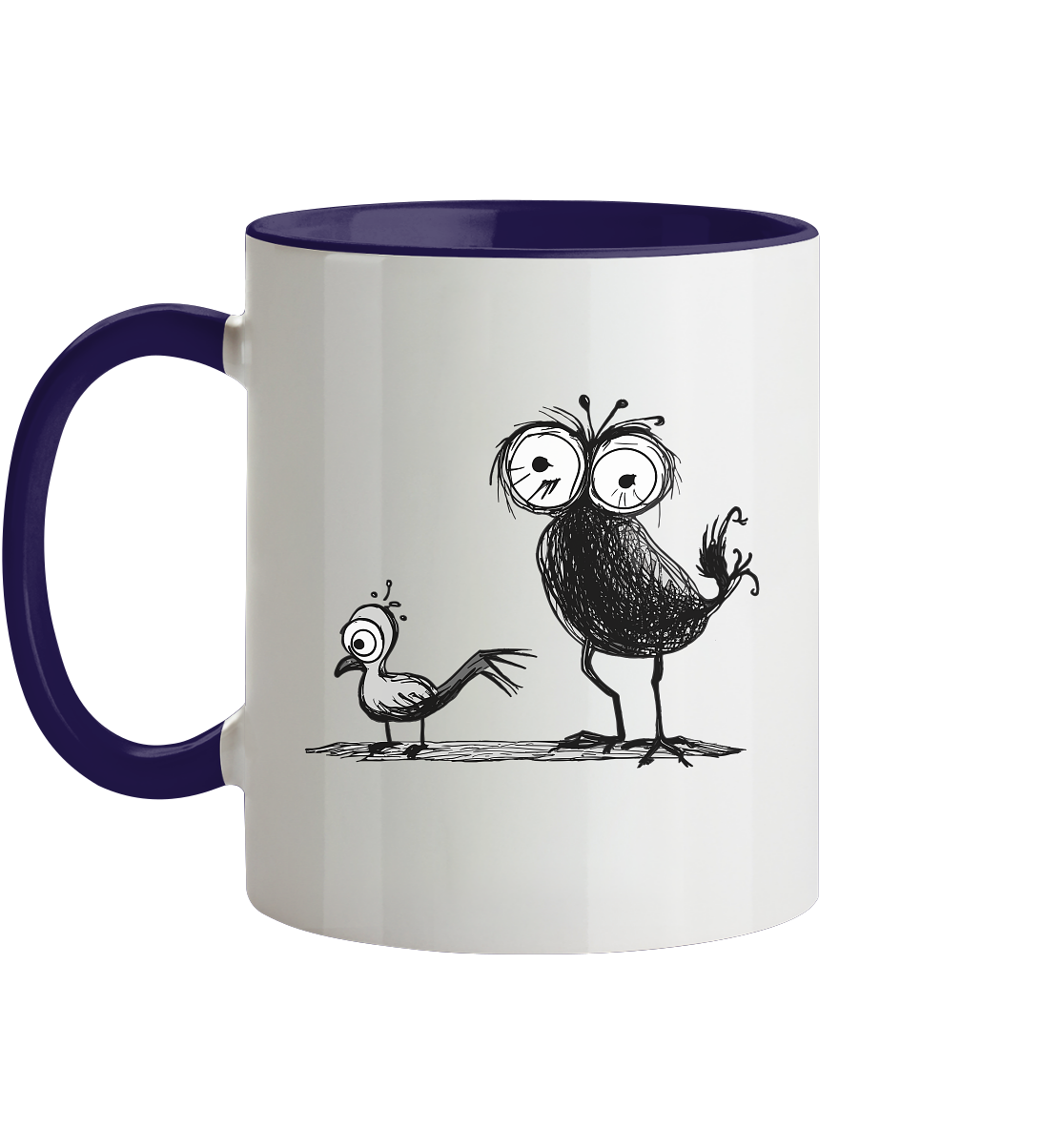 Funny Birds Spatzen - Tasse zweifarbig