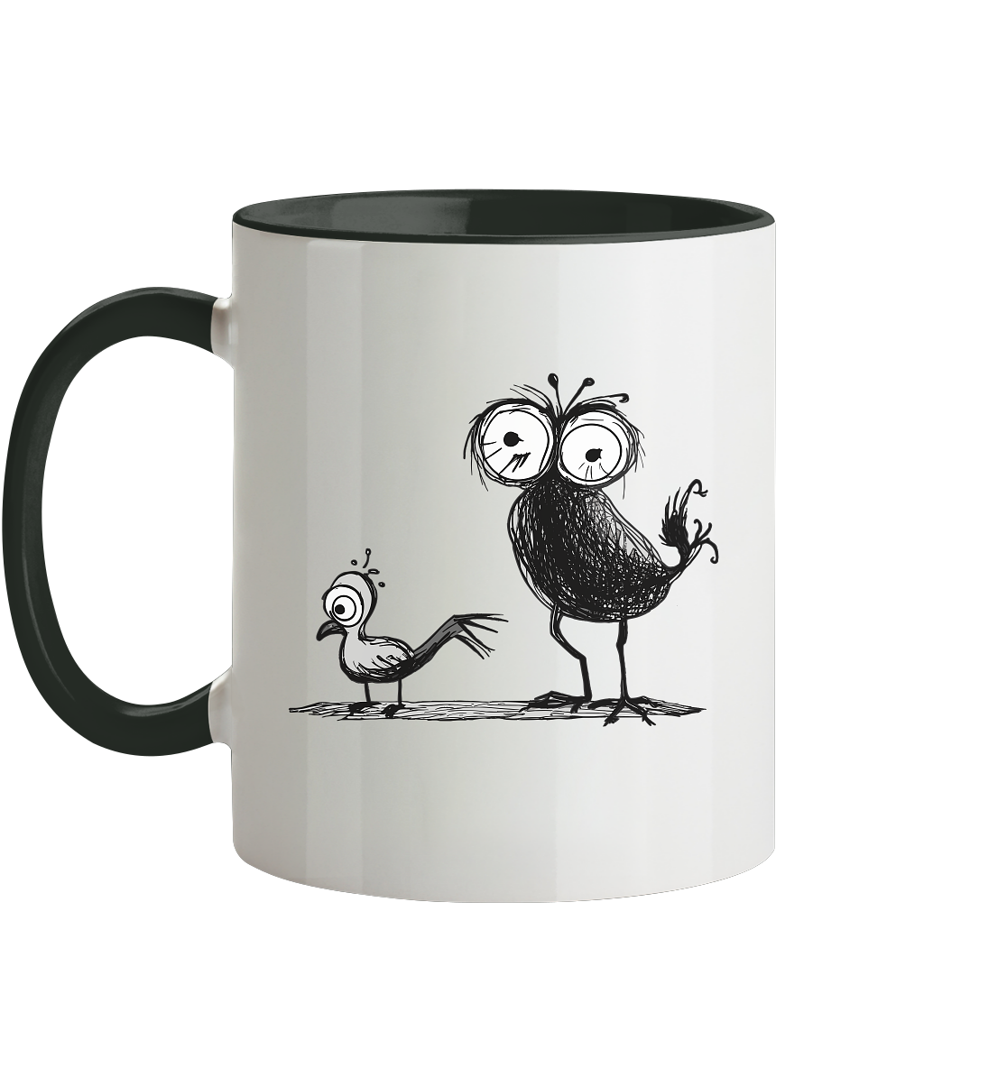 Funny Birds Spatzen - Tasse zweifarbig