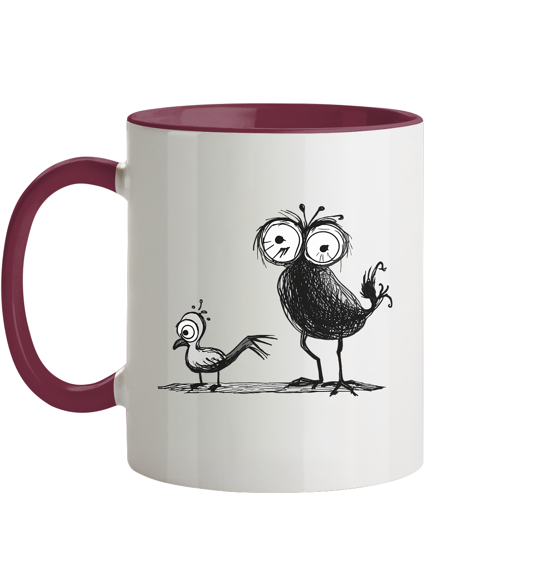 Funny Birds Spatzen - Tasse zweifarbig