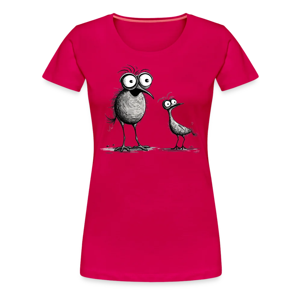 Damen T-Shirt mit Vogelmotiv "Funny Birds" - Mindprints Design