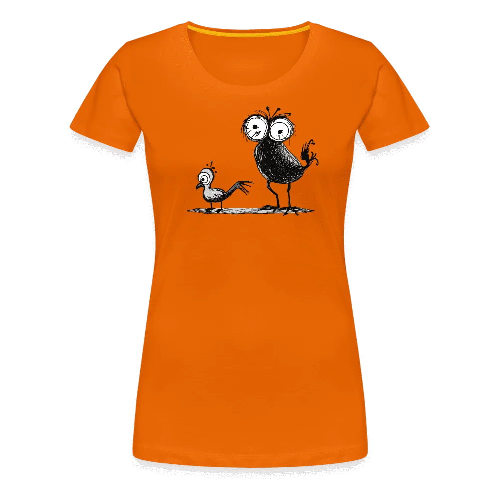 Damen T-Shirt mit Vogelmotiv "Spatzen" - Mindprints Design