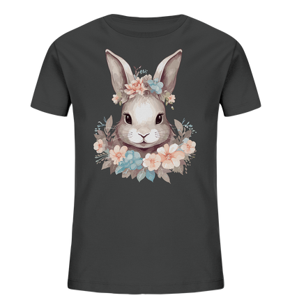 Kinder Bio-T-Shirt mit Blumen Hase Motiv "Boho Bunny" - Mindprints Design