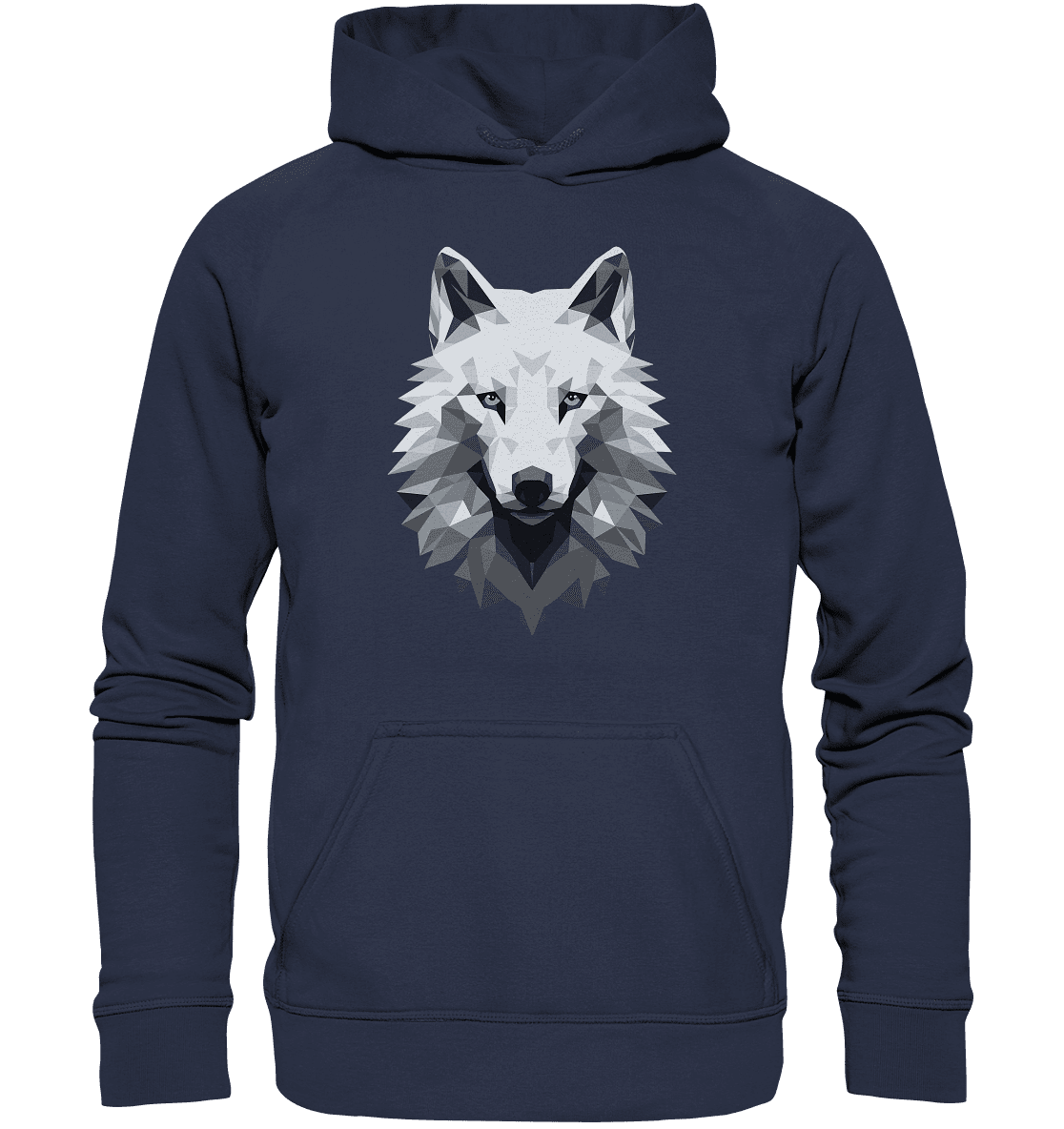 Polygon Weißer Wolf - Kinder Hoodie