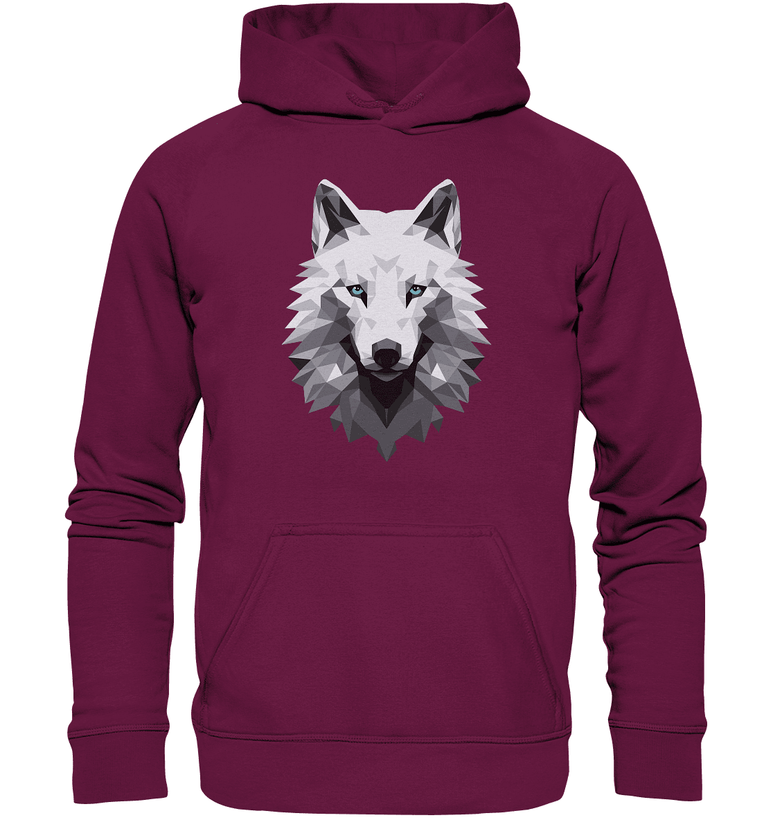 Polygon Weißer Wolf - Kinder Hoodie