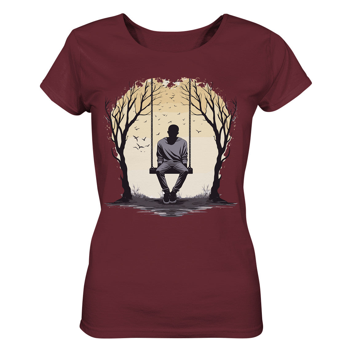Damen T-Shirt mit Mental Health Motiv "Trübsal" - Mindprints Design