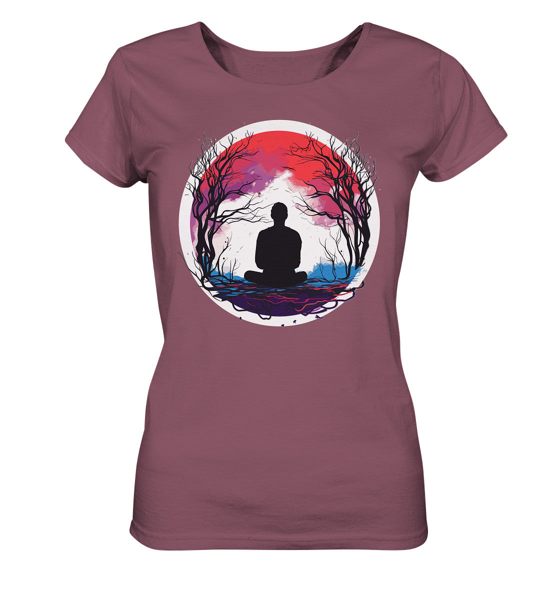 Damen T-Shirt mit Mental Health Motiv "Abendrot" - Mindprints Design