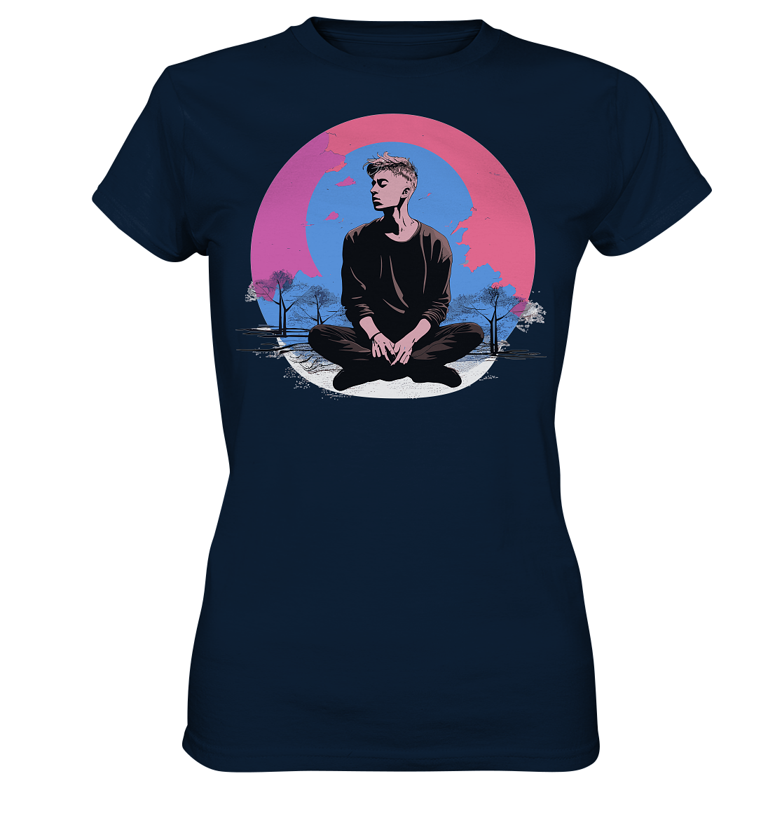 Damen T-Shirt mit Mental Health Motiv "Grübeln" - Mindprints Design