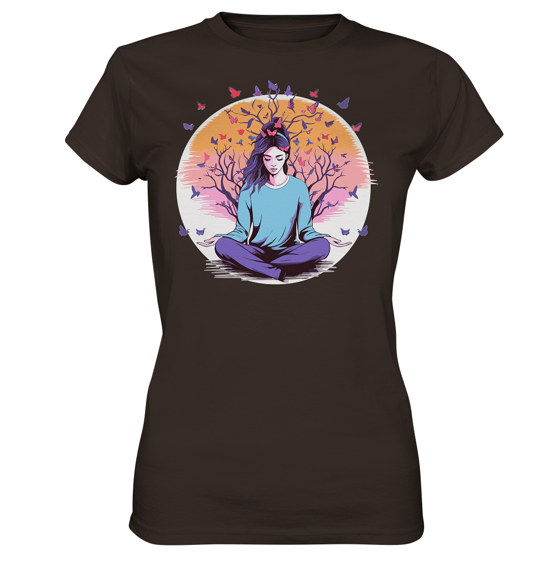 Damen T-Shirt mit Mental Health Motiv "Leichtigkeit" - Mindprints Design
