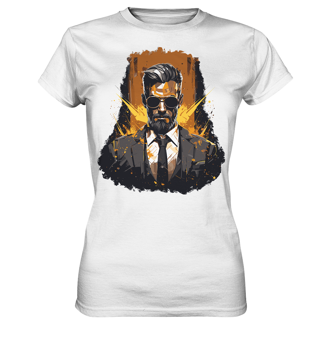 Damen T-Shirt mit Gentleman Motiv „Der Consultant“ - Mindprints Design