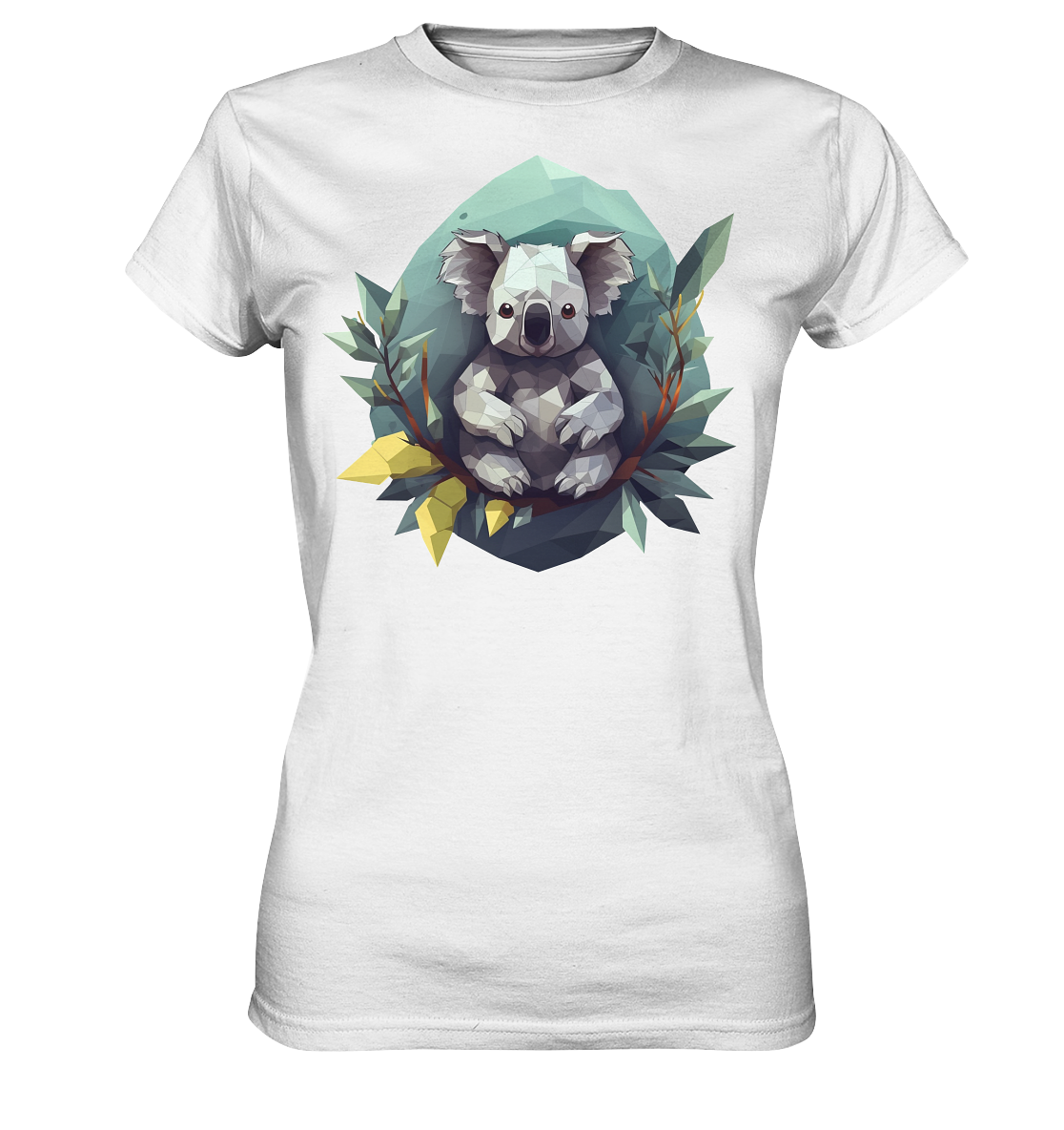 Damen T-Shirt mit Koala "Polygon Koala" - Mindprints Design
