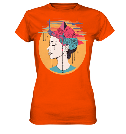 Damen T-Shirt mit Mental Health Motiv "Wirrwarr" - Mindprints Design