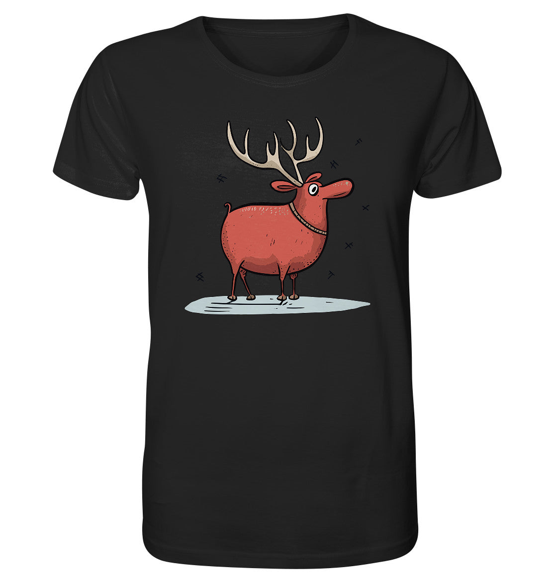 Herren T-Shirt mit Weihnachtsmotiv "Crazy Rentier" - Mindprints Design