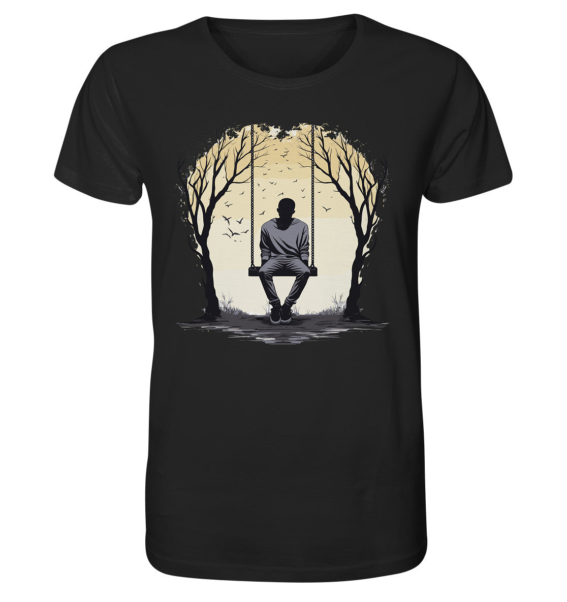 Herren T-Shirt mit Mental Health Motiv "Trübsal" - Mindprints Design