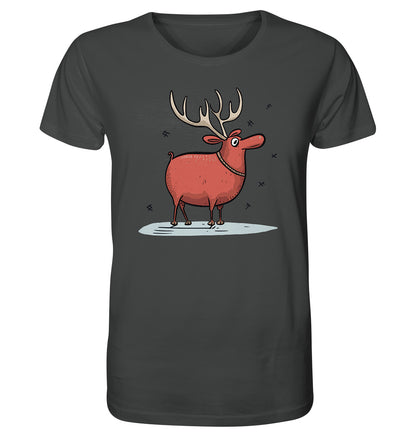 Herren T-Shirt mit Weihnachtsmotiv "Crazy Rentier" - Mindprints Design