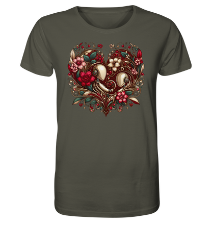 Men's T-shirt with heart motif "Amoure Botanicals"