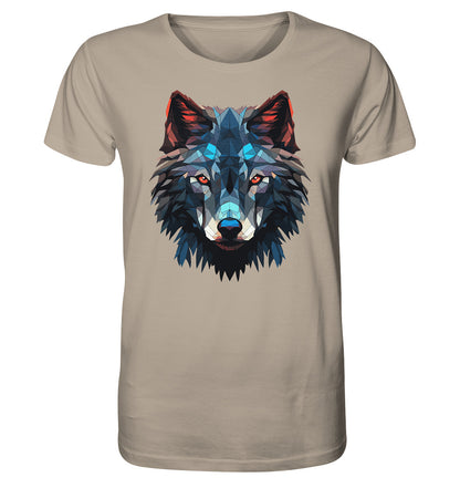 Herren T-Shirt mit Wolfmotiv "Polygon Wolf" - Mindprints Design
