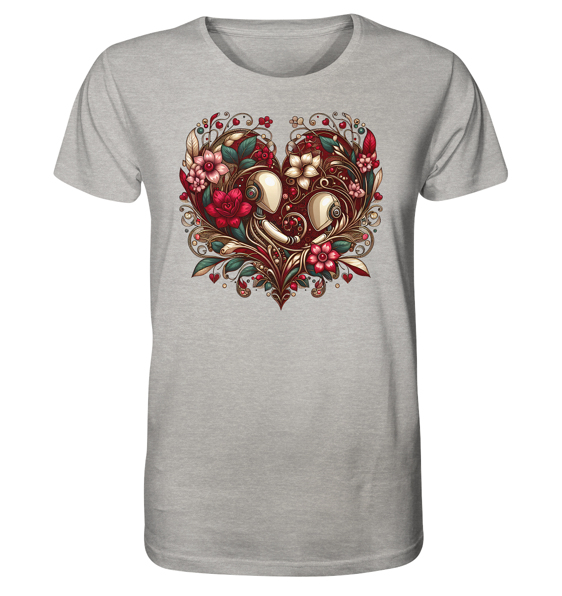 Herren T-Shirt mit Herzmotiv "Amoure Botanicals"
