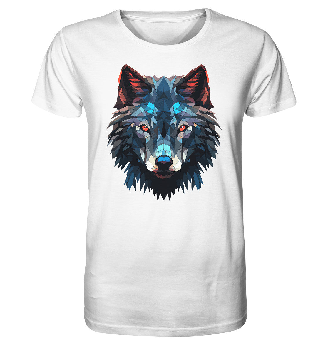 Herren T-Shirt mit Wolfmotiv "Polygon Wolf" - Mindprints Design