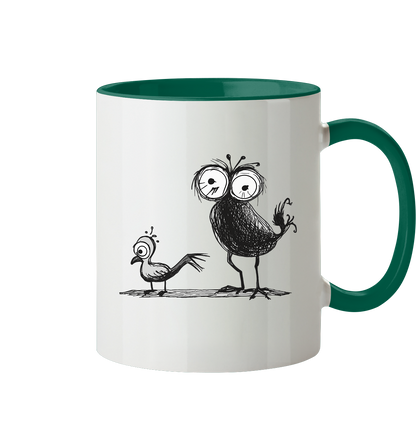 Funny Birds Spatzen - Tasse zweifarbig