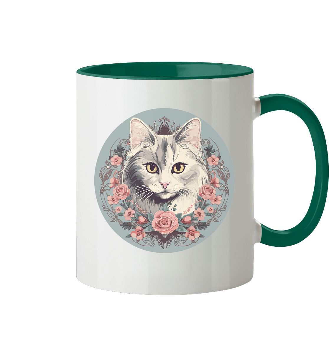 Romantic Cat - Tasse zweifarbig