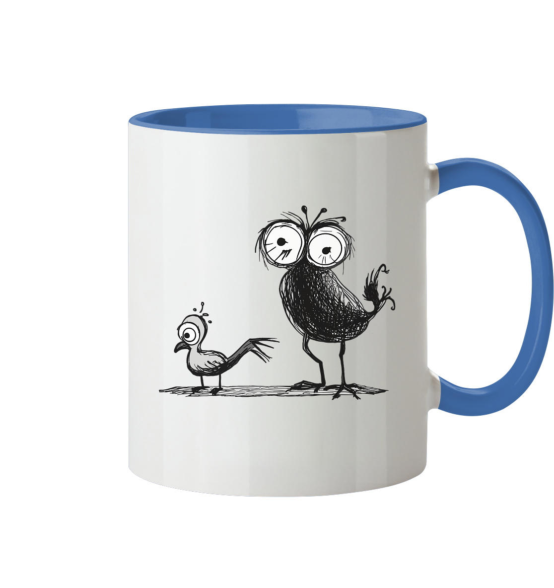 Funny Birds Spatzen - Tasse zweifarbig