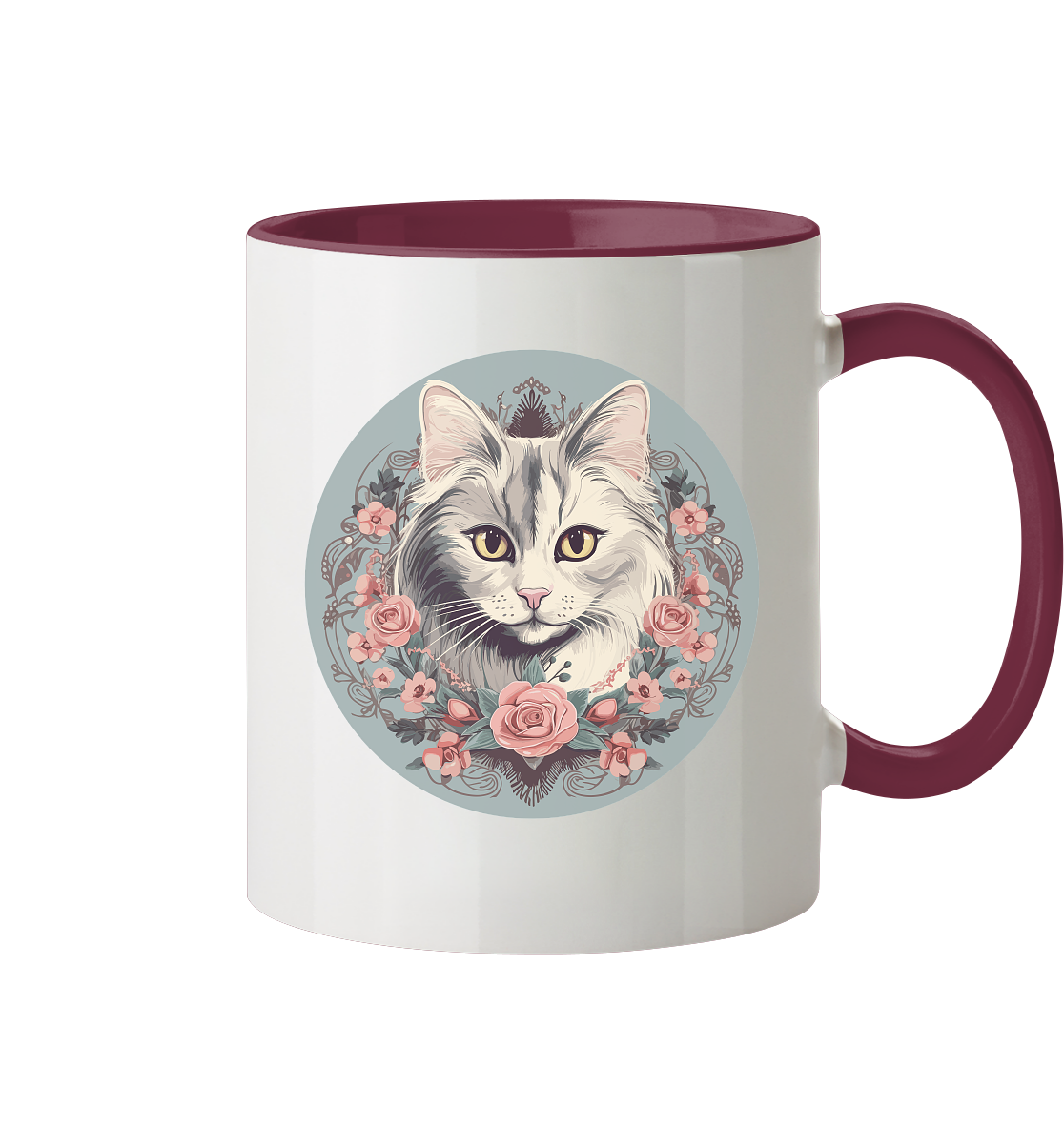 Romantic Cat - Tasse zweifarbig