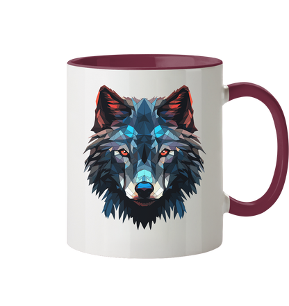 Polygon Wolf - Tasse zweifarbig