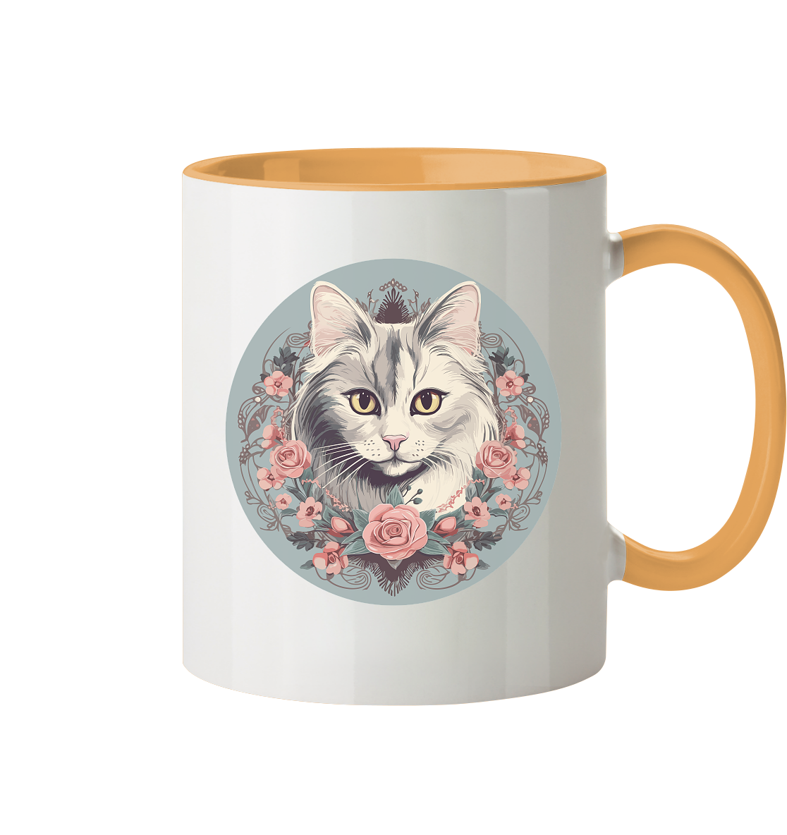 Romantic Cat - Tasse zweifarbig