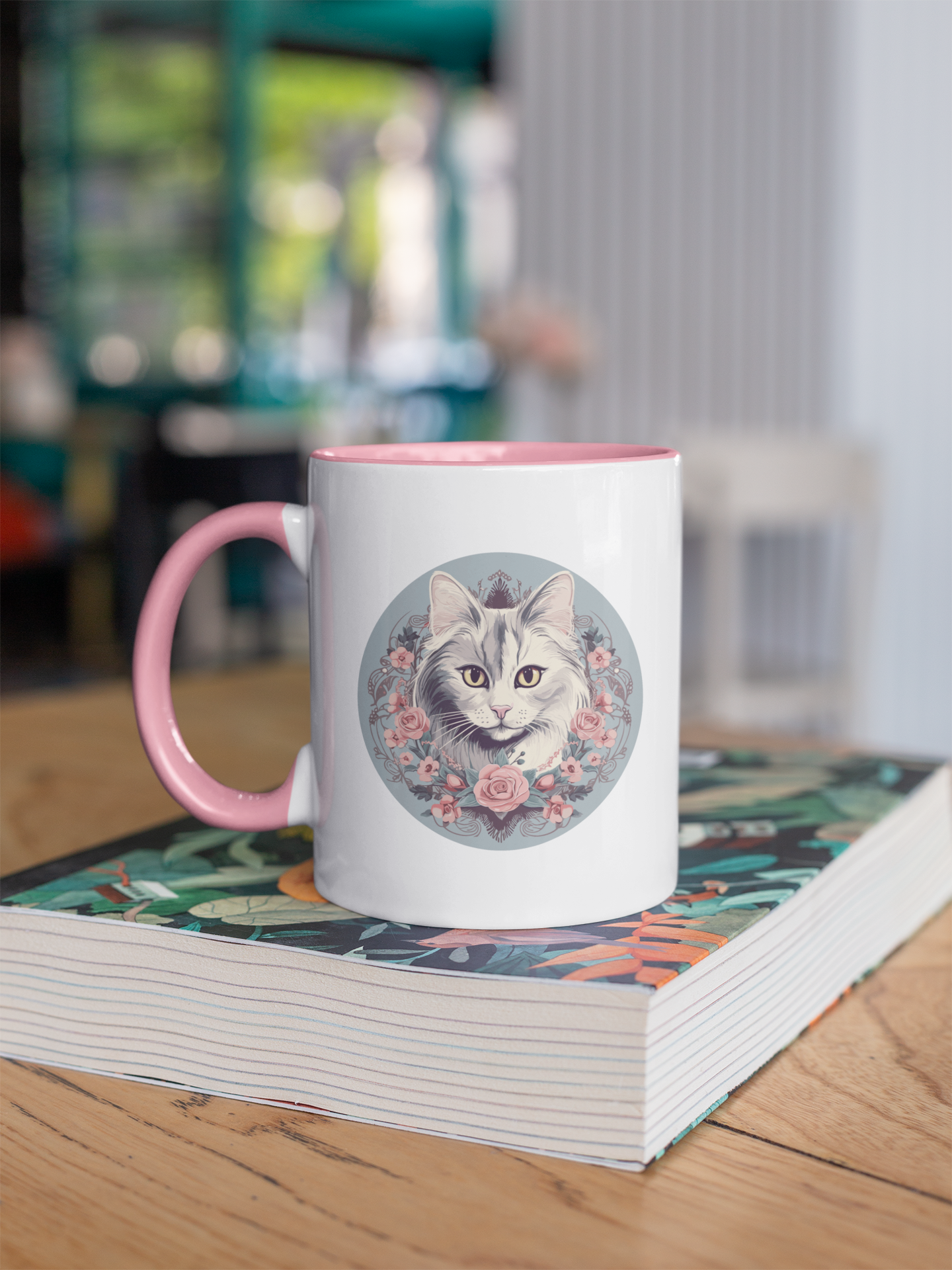 Romantic Cat - Tasse zweifarbig