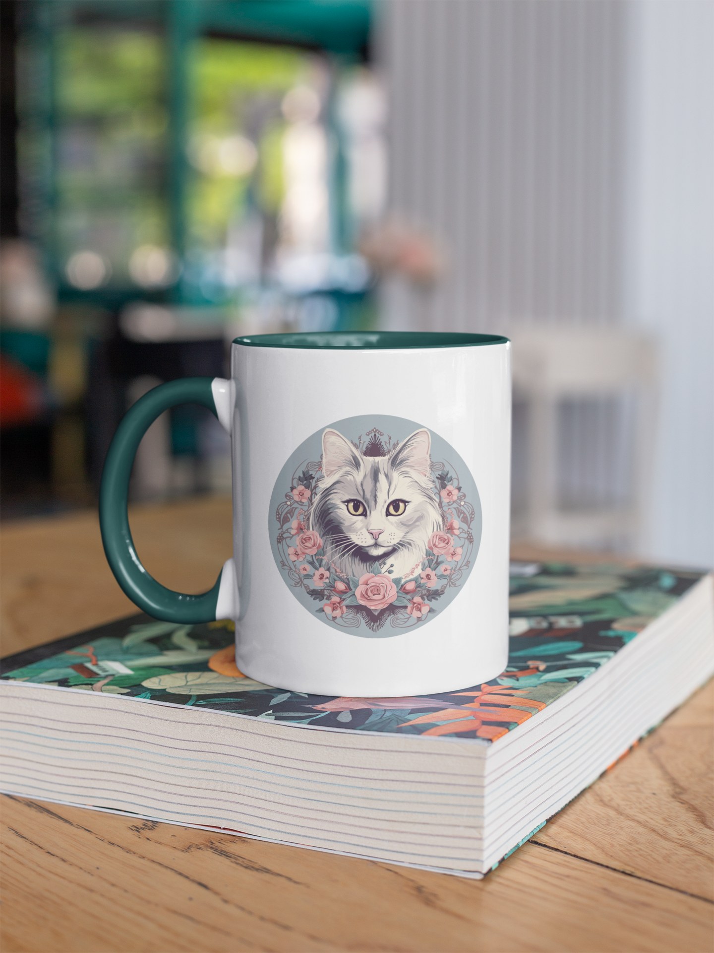 Romantic Cat - Tasse zweifarbig