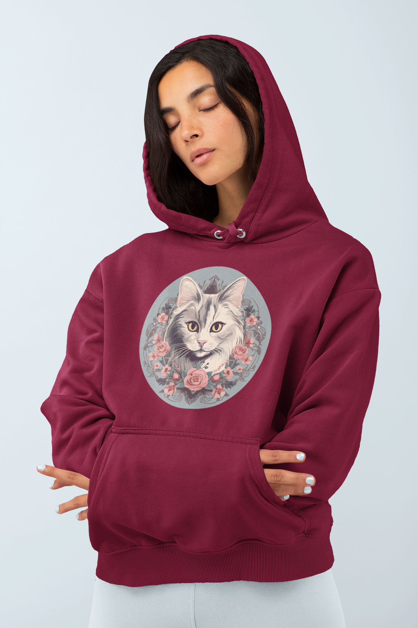 Romantic Cat - Frauen Hoodie