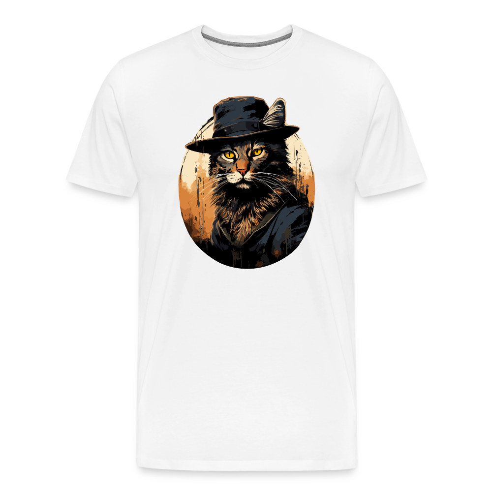 Bayou Cat - Männer T-Shirt - white