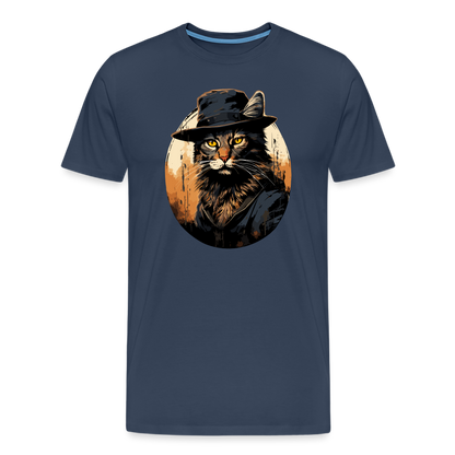 Bayou Cat - Männer T-Shirt - navy