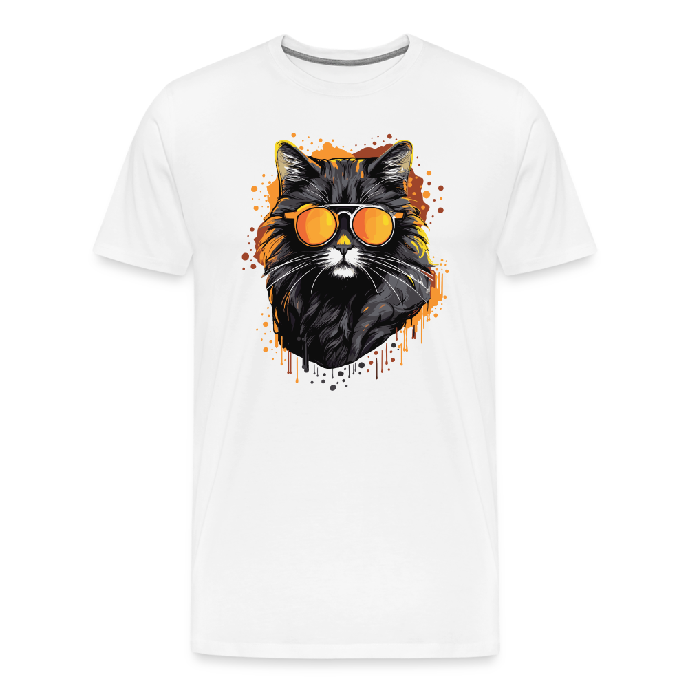 Cool Cat - Männer T-Shirt - white