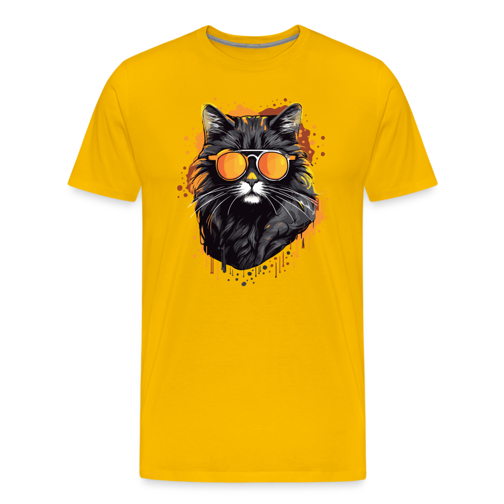 Cool Cat - Männer T-Shirt - sun yellow