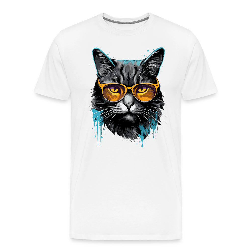 Splash Cat - Männer T-Shirt - white