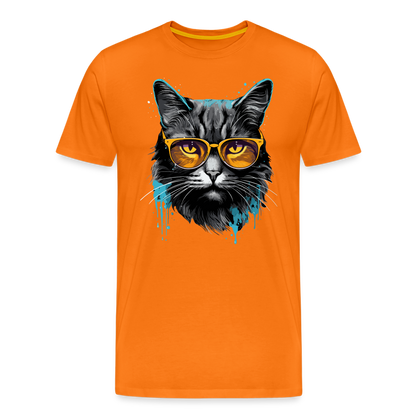 Splash Cat - Männer T-Shirt - orange