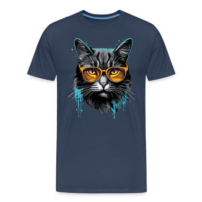 Splash Cat - Männer T-Shirt - navy