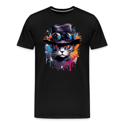 Splash Cat - Männer T-Shirt - black
