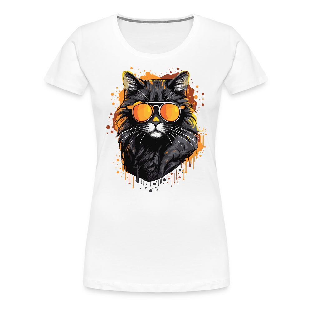 Cool Cat - Frauen T-Shirt - weiß