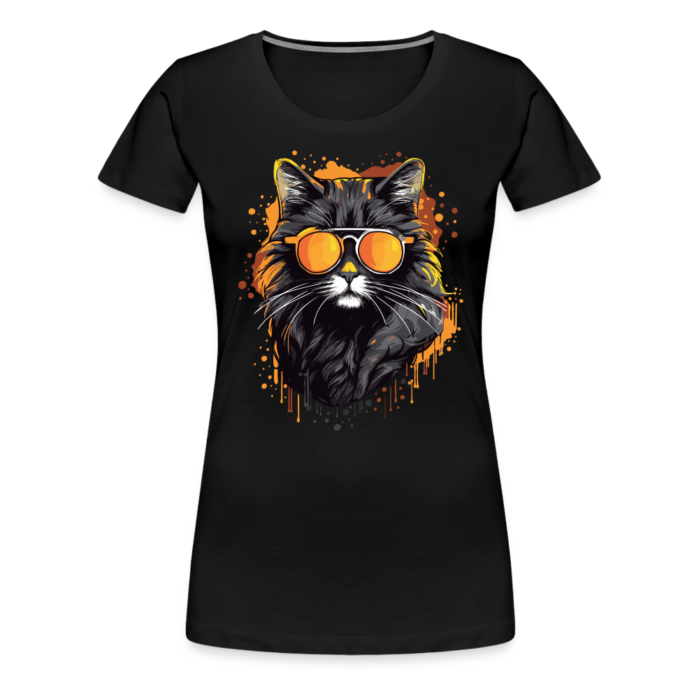 Cool Cat - Frauen T-Shirt - Schwarz