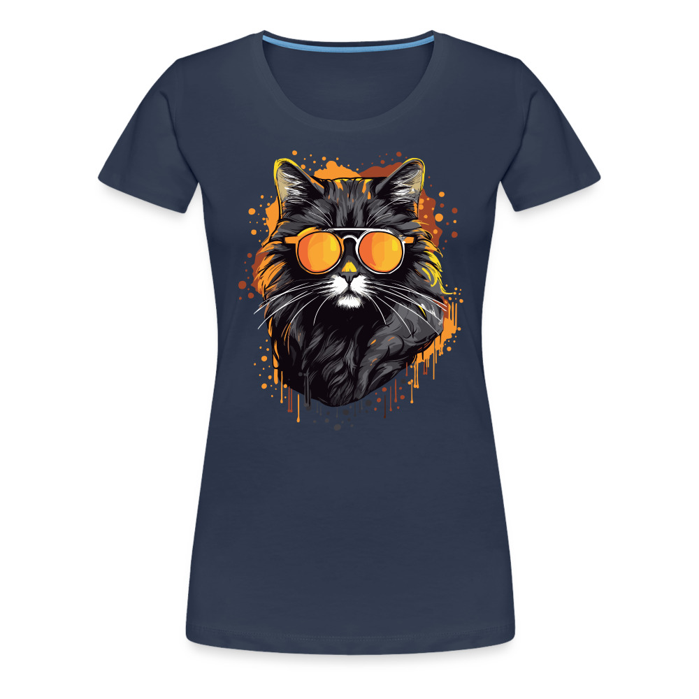Cool Cat - Frauen T-Shirt - Navy