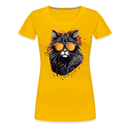 Cool Cat - Frauen T-Shirt - Sonnengelb