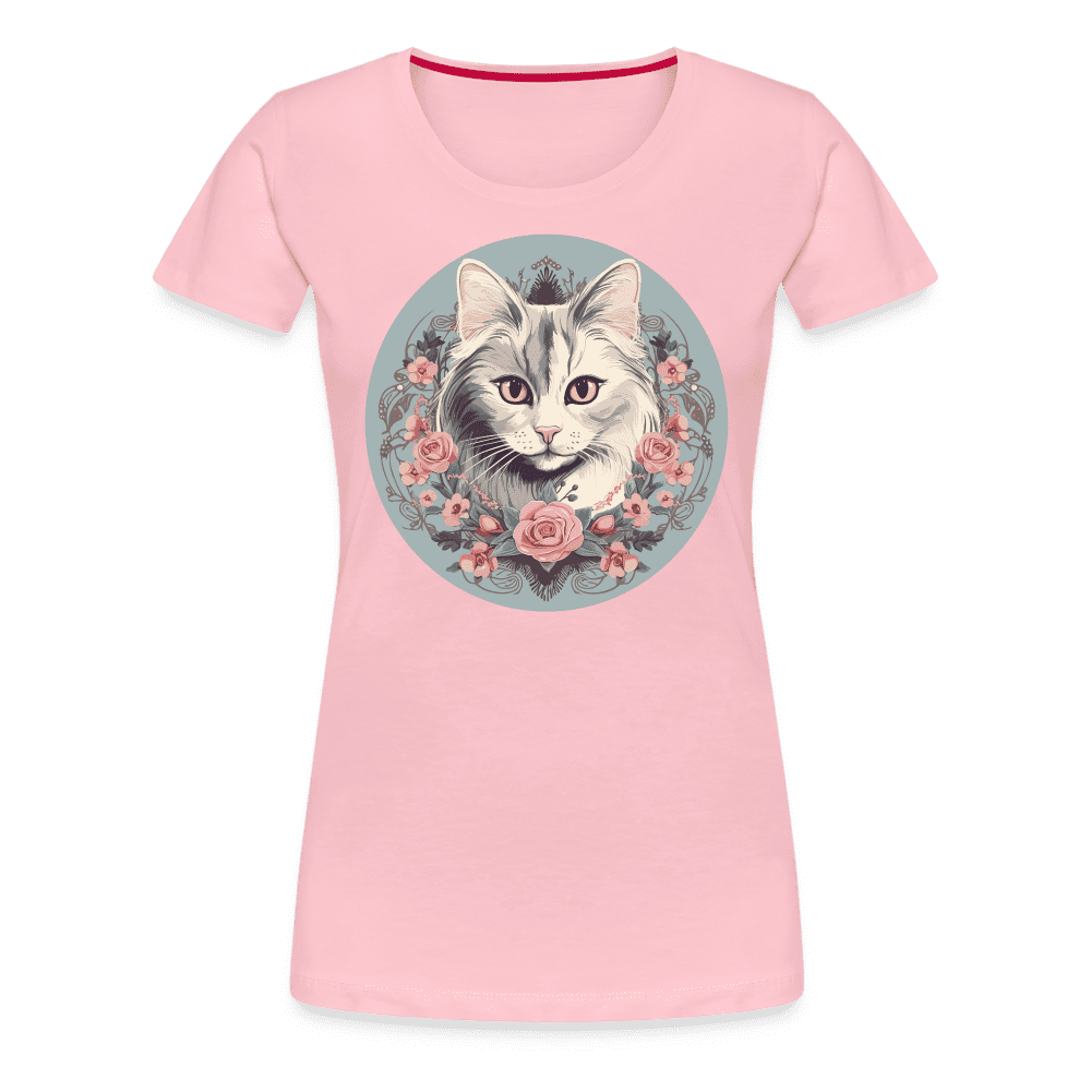 Romantic Cat - Frauen T-Shirt - rose shadow