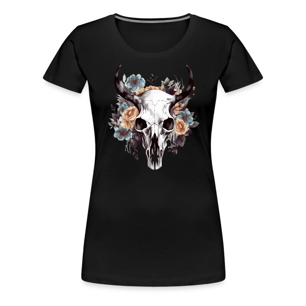 Boho Skull - Frauen T-Shirt - Schwarz